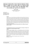 Mối quan hệ giữa căng thẳng trong công việc và hiệu suất công việc của nhân viên ngân hàng tại Việt Nam: Vai trò điều tiết của năng lực quản lý cảm xúc