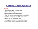 Bài giảng Lập trình Java căn bản: Chương 2 - ThS. Võ Đức Cẩm Hải