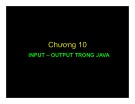 Bài giảng Lập trình Java căn bản: Chương 10 - ThS. Võ Đức Cẩm Hải