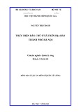 Tóm tắt Luận án Tiến sĩ Quản lý công: Thực hiện dân chủ ở xã trên địa bàn thành phố Hà Nội