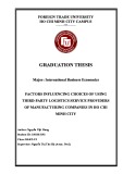 Graduation thesis International Business Economics: Factors influencing choices of using third-party logistics service providers of manufacturing companies in Ho Chi Minh city