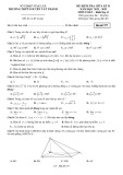Đề thi giữa học kì 2 môn Toán  lớp 11 năm 2022-2023 - Trường THPT Nguyễn Tất Thành, Đắk Lắk