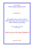 Tóm tắt Luận văn Thạc sĩ Kinh tế: Hoàn thiện công tác quản lý thu tại Bệnh viện đa khoa Trung Ương Huế - Cơ sở 2 theo cơ chế tự chủ tài chính