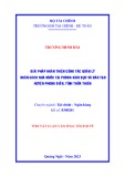 Tóm tắt Luận văn Thạc sĩ Kinh tế: Giải pháp hoàn thiện công tác quản lý Ngân sách Nhà nước tại Phòng Giáo dục và Đào tạo huyện Phong Điền, tỉnh Thừa Thiên Huế