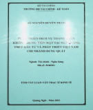 Tóm tắt Luận văn Thạc sĩ Kinh tế: Phát triển dịch vụ thanh toán không dùng tiền mặt tại Ngân hàng TMCP Đầu tư và Phát triển Việt Nam - Chi nhánh Dung Quất