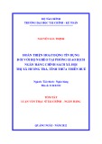 Tóm tắt Luận văn Thạc sĩ Tài chính ngân hàng: Hoàn thiện hoạt động tín dụng đối với hộ nghèo tại Phòng giao dịch Ngân hàng Chính sách xã hội thị xã Hương Trà, tỉnh Thừa Thiên Huế