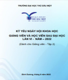 Giảng viên và học viên sau đại học lần VI-năm 2022 - Kỷ yếu ngày hội khoa học (Dành cho Giảng viên - Tập 2): Phần 2