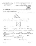 Đề thi giữa học kì 1 môn Toán lớp 11 năm 2022-2023 - Trường THPT Ngô Sĩ Liên, Bắc Giang