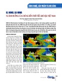 El Nino, La Nina và ảnh hưởng của chúng đến thời tiết, khí hậu Việt Nam