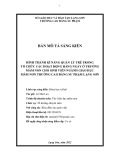 Sáng kiến kinh nghiệm: Hình thành kĩ năng quản lý trẻ trong tổ chức các hoạt động hàng ngày ở trường mầm non cho sinh viên ngành giáo dục mầm non trường CĐSP Lạng Sơn