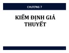 Bài giảng Lý thuyết Xác suất và Thống kê: Chương 7 - Nguyễn Văn Tiến