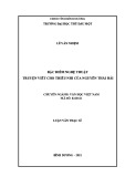 Luận văn Thạc sĩ Văn học Việt Nam: Đặc điểm nghệ thuật truyện viết cho thiếu nhi của Nguyễn Thái Hải