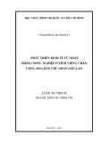 Luận án Tiến sĩ Kinh tế chính trị: Phát triển kinh tế tư nhân trong nông nghiệp ở tỉnh Viêng Chăn, Cộng hòa Dân chủ Nhân dân Lào