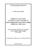 Luận văn Thạc sĩ Quản lý an toàn và sức khỏe nghề nghiệp: Nghiên cứu xây dựng văn hóa an toàn tại công ty trách nhiệm hữu hạn công nghiệp chính xác Việt Nam 1