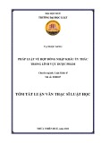 Tóm tắt Luận văn Thạc sĩ Luật học: Pháp luật về hợp đồng nhập khẩu ủy thác trong lĩnh vực dược phẩm