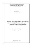 Luận văn Thạc sĩ Quản lý giáo dục: Quản lý hoạt động thi đua khen thưởng trong ngành Giáo dục và Đào tạo Thị xã Thuận An, tỉnh Bình Dương