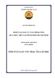 Tóm tắt Luận văn Thạc sĩ Luật học: Pháp luật đầu tư tài chính công qua thực tiễn tại thành phố Hồ Chí Minh