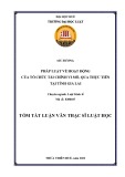 Tóm tắt Luận văn Thạc sĩ Luật học: Pháp luật về hoạt động của tổ chức tài chính vi mô, qua thực tiễn tại tỉnh Gia Lai