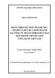 Luận văn Thạc sĩ Kế toán: Kế toán doanh thu, chi phí và kết quả kinh doanh tại Công ty Trách nhiệm hữu hạn Một thành viên Du lịch Công đoàn Việt Nam