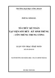 Luận văn Thạc sĩ Kế toán: Tổ chức kế toán tại Viện Sốt rét – Ký sinh trùng – Côn trùng Trung ương