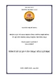 Tóm tắt Luận văn Thạc sĩ Luật học: Pháp luật về giao dịch công chứng hợp đồng ủy quyền trong hoạt động thương mại