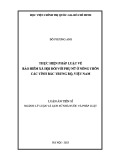 Luận án Tiến sĩ Lý luận và lịch sử nhà nước và pháp luật: Thực hiện pháp luật về bảo hiểm xã hội đối với phụ nữ ở nông thôn các tỉnh Bắc Trung Bộ, Việt Nam