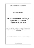 Luận văn Thạc sĩ Quản trị kinh doanh: Phát triển nguồn nhân lực tại Công ty cổ phần Tiên Sơn Thanh Hoá