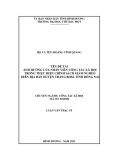 Luận văn Thạc sĩ Công tác xã hội: Ảnh hưởng của nhân viên công tác xã hội trong thực hiện chính sách giảm nghèo trên địa bàn huyện Trảng Bom tỉnh Đồng Nai