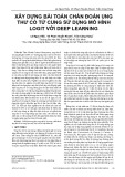 Xây dựng bài toán chẩn đoán ung thư cổ tử cung sử dụng mô hình logit với deep learning