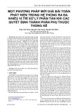 Một phương pháp mới giải bài toán phát hiện trong hệ thống ra đa nhiều vị trí xử lý phân tán khi các quyết định thành phần phụ thuộc thống kê