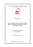 Tóm tắt Luận văn Thạc sĩ Kỹ thuật: Đề xuất thuật toán cân bằng tải trên điện toán đám mây thông qua hành vi người dùng Cloud