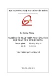 Tóm tắt Luận văn Thạc sĩ Kỹ thuật: Nghiên cứu phát triển nền tảng tích hợp phân tích dữ liệu dòng