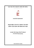 Luận văn Thạc sĩ Kỹ thuật: Nhận diện cảm xúc trong văn bản tiếng Việt bằng mô hình máy học