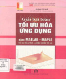 Phương pháp giải bài toán tối ưu hóa ứng dụng bằng Matlab - Maple: Phần 1