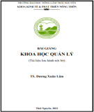 Bài giảng Khoa học quản lý: Phần 2 - TS. Dương Xuân Lâm