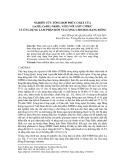 Nghiên cứu tổng hợp phức chất của La(III), Ce(III), Nd(III), Y(III) với axit citric và ứng dụng làm phân bón vi lượng cho hoa rạng đông