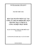 Luận văn Thạc sĩ Quản trị nhân lực: Đào tạo nguồn nhân lực tại Công ty Trách nhiệm hữu hạn Thương mại và Dịch vụ công nghiệp Nhật Minh