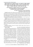 Một số đề xuất nhằm nâng cao chất lượng kiểm tra đánh giá môn học Tiếng Anh tại Trường Đại học Sư phạm Thể dục thể thao Hà Nội