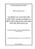 Luận văn Thạc sĩ Quản trị nhân lực: Tạo động lực làm việc cho công chức tại Bộ lao động và phúc lợi xã hội nước Cộng hòa Dân chủ Nhân dân