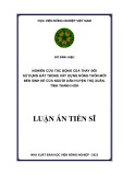 Luận án Tiến sĩ Quản lý đất đai: Nghiên cứu tác động của thay đổi sử dụng đất trong xây dựng nông thôn mới đến sinh kế của người dân huyện Thọ Xuân, tỉnh Thanh Hóa