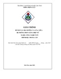 Giáo trình Bảo dưỡng và sửa chữa hệ thống phun nhiên liệu điện tử (Nghề: Công nghệ ô tô - Trình độ: Trung cấp) - Trường Cao đẳng nghề Cần Thơ