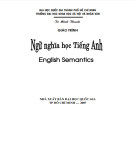 Giáo trình Ngữ nghĩa học tiếng Anh (English semantics): Phần 2 - Tô Minh Thanh