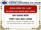 Bài giảng Triết học Mác - Lênin: Chương 6 - Triết học chính trị (Dành cho học viên cao học và nghiên cứu sinh các ngành Khoa học xã hội và nhân văn)