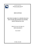 Tóm tắt Luận văn Thạc sĩ Thống kê kinh tế: Phân tích tác động của chỉ tiêu năng suất nhân tố tổng hợp (TFP) đến tăng trưởng kinh tế tỉnh Quảng Ngãi