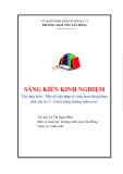 Sáng kiến kinh nghiệm Mầm non: Một số biện pháp tổ chức hoạt động khám phá cho trẻ 5 - 6 tuổi trong trường mầm non