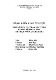 Sáng kiến kinh nghiệm Tiểu học: Một số biện pháp dạy học theo hướng tích cực hóa trong tiết học Nói và nghe lớp 2