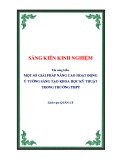 Sáng kiến kinh nghiệm THPT: Một số giải pháp nâng cao hoạt động ý tưởng sáng tạo khoa học kỹ thuật trong trường THPT