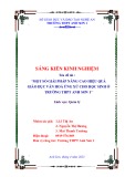 Sáng kiến kinh nghiệm THPT: Một số giải pháp nâng cao hiệu quả giáo dục văn hoá ứng xử cho học sinh ở trường THPT Anh Sơn 1