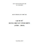 Ebook Lịch sử Đảng bộ xã Vinh Hiền (1930-2015): Phần 2