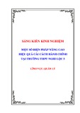 Sáng kiến kinh nghiệm THPT: Một số biện pháp nâng cao hiệu quả cải cách hành chính tại trường THPT Nghi Lộc 5